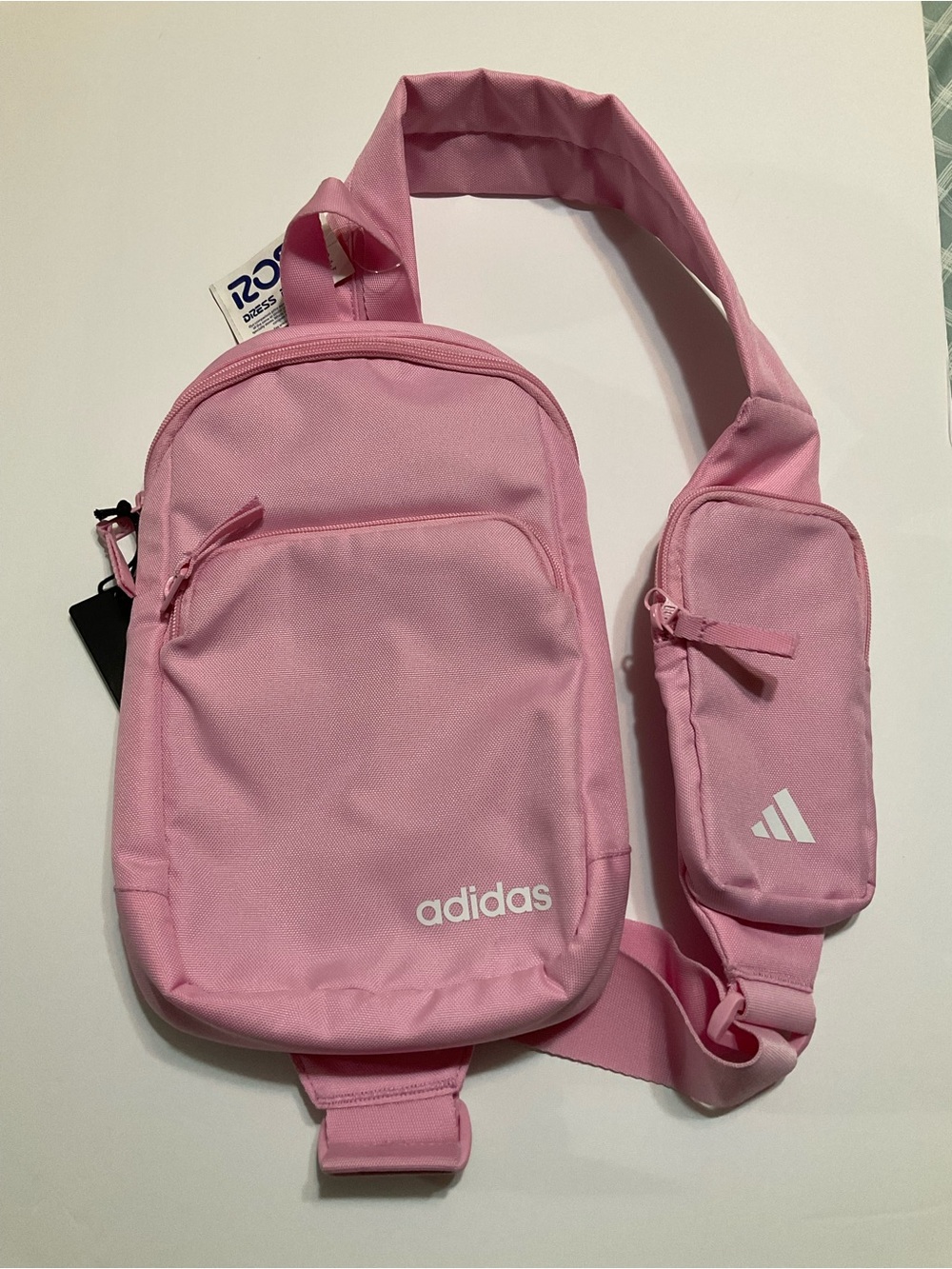 Adidas Pink Sport CrossBag Shoulder Bag Adjustable Strap Zip Pocket New